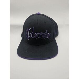 Men's Colorado Rockies Fanatics Black Iconic Old English Style Font Snapback Hat